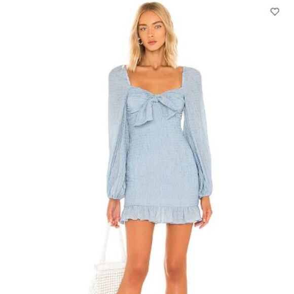 Majorelle Sofia Mini Dress Bow Cocktail Cottage Coquette Fairy Pastel Boho Small - Picture 1 of 11